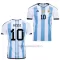 Argentinië 3 Star Lionel Messi 10 Thuisshirt WK 2022
