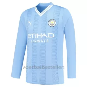 Manchester City Thuisshirt 23/24 Lange Mouwen Manchester City Thuisshirt 23/24 Lange Mouwen