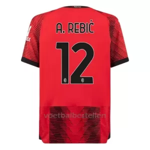 AC Milan A. Rebic 12 Thuisshirt 23/24 AC Milan A. Rebic 12 Thuisshirt 23/24
