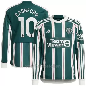 Manchester United Marcus Rashford 10 Uitshirt 23/24 Lange Mouwen Manchester United Marcus Rashford 10 Uitshirt 23/24 Lange Mouwen