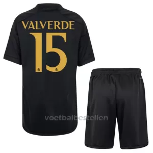Real Madrid Federico Valverde 15 Derde Tenue Kinderen 23/24 Real Madrid Federico Valverde 15 Derde Tenue Kinderen 23/24