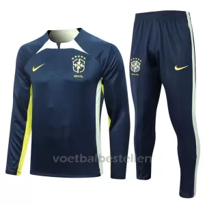 Brazilië Trainings Sweatshirt Pak 23/24 Blauw Brazilië Trainings Sweatshirt Pak 23/24 Blauw