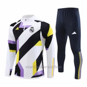 Real Madrid Trainings Sweatshirt Pak 23/24 Wit/Zwart Real Madrid Trainings Sweatshirt Pak 23/24 Wit/Zwart