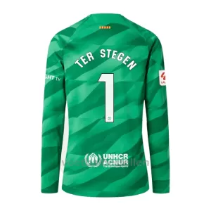 FC Barcelona Marc-André ter Stegen 1 Doelman Thuisshirt 23/24 Lange Mouwen FC Barcelona Marc-André ter Stegen 1 Doelman Thuisshirt 23/24 Lange Mouwen