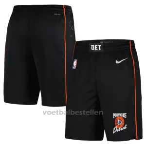Detroit Pistons Shorts City Edition Swingman Zwart Detroit Pistons Shorts City Edition Swingman Zwart