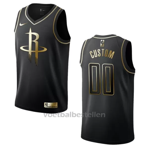 Houston Rockets NBA Shirt Golden Edition Swingman Zwart Houston Rockets NBA Shirt Golden Edition Swingman Zwart