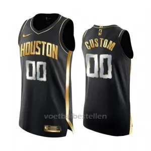 Houston Rockets NBA Shirt Golden Edition Swingman Zwart Houston Rockets NBA Shirt Golden Edition Swingman Zwart