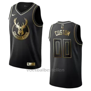 Milwaukee Bucks NBA Shirt Golden Edition Swingman Zwart Milwaukee Bucks NBA Shirt Golden Edition Swingman Zwart