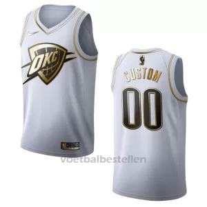 Oklahoma City Thunder NBA Shirt Golden Edition Swingman Wit Oklahoma City Thunder NBA Shirt Golden Edition Swingman Wit