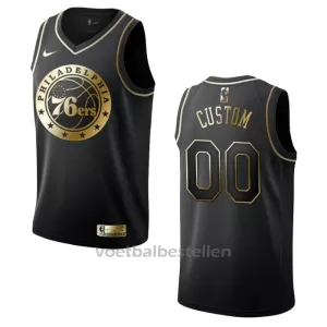 Philadelphia 76ers NBA Shirt Golden Edition Swingman Zwart Philadelphia 76ers NBA Shirt Golden Edition Swingman Zwart