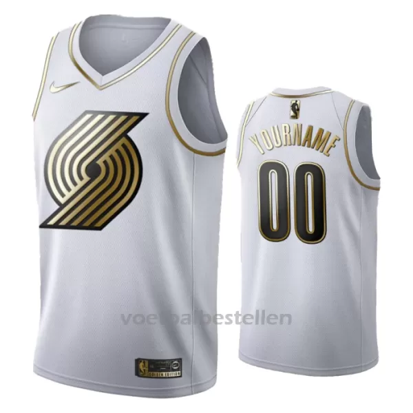 Portland Trail Blazers NBA Shirt Golden Edition Swingman Wit Portland Trail Blazers NBA Shirt Golden Edition Swingman Wit