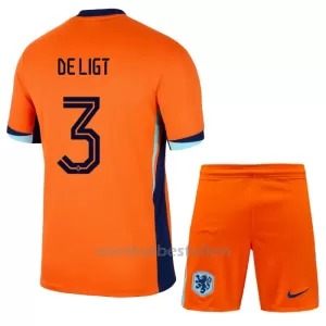 Nederland Matthijs de Ligt 3 Thuistenue Kinderen EK 2024 Nederland Matthijs de Ligt 3 Thuistenue Kinderen EK 2024