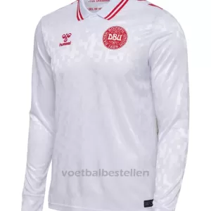 Denemarken Uitshirt EK 2024 Lange Mouwen Denemarken Uitshirt EK 2024 Lange Mouwen