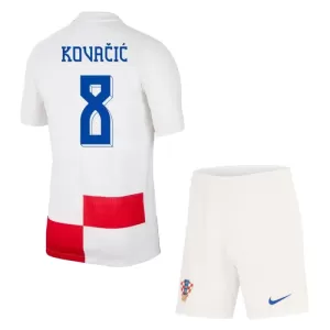 Kroatië Mateo Kovacic 8 Thuistenue Kinderen EK 2024 Kroatië Mateo Kovacic 8 Thuistenue Kinderen EK 2024