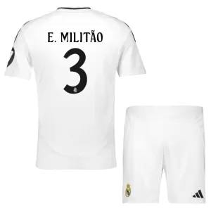 Real Madrid Éder Militão 3 Thuistenue Kinderen 24/25 Real Madrid Éder Militão 3 Thuistenue Kinderen 24/25