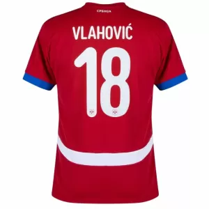 Servië Dušan Vlahovic 18 Thuisshirt EK 2024 Servië Dušan Vlahovic 18 Thuisshirt EK 2024