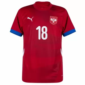 Servië Dušan Vlahovic 18 Thuisshirt EK 2024