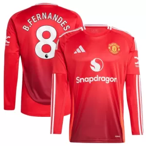 Manchester United Bruno Fernandes 8 Thuisshirt 24/25 Lange Mouwen Manchester United Bruno Fernandes 8 Thuisshirt 24/25 Lange Mouwen