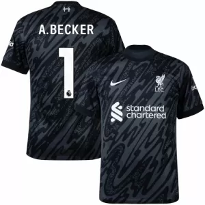 Liverpool Alisson Becker 1 Doelman Shirt 24/25 Zwart Liverpool Alisson Becker 1 Doelman Shirt 24/25 Zwart