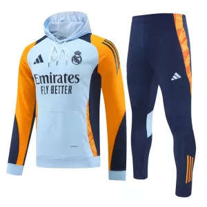 Real Madrid Trainingssweaterset met Capuchon 24/25 Blauw Real Madrid Trainingssweaterset met Capuchon 24/25 Blauw