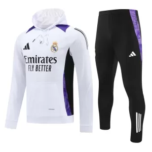Real Madrid Trainingssweaterset met Capuchon 24/25 Wit Real Madrid Trainingssweaterset met Capuchon 24/25 Wit