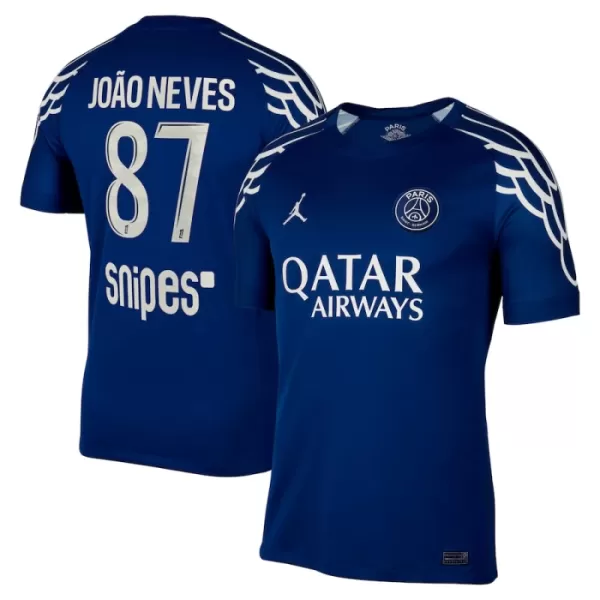 Paris Saint-Germain Joao Neves 87 Vierde Shirt 24/25 Paris Saint-Germain Joao Neves 87 Vierde Shirt 24/25
