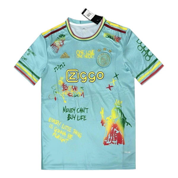 Ajax Amsterdam x Bob Marley Shirt 24/25 Blauw Ajax Amsterdam x Bob Marley Shirt 24/25 Blauw