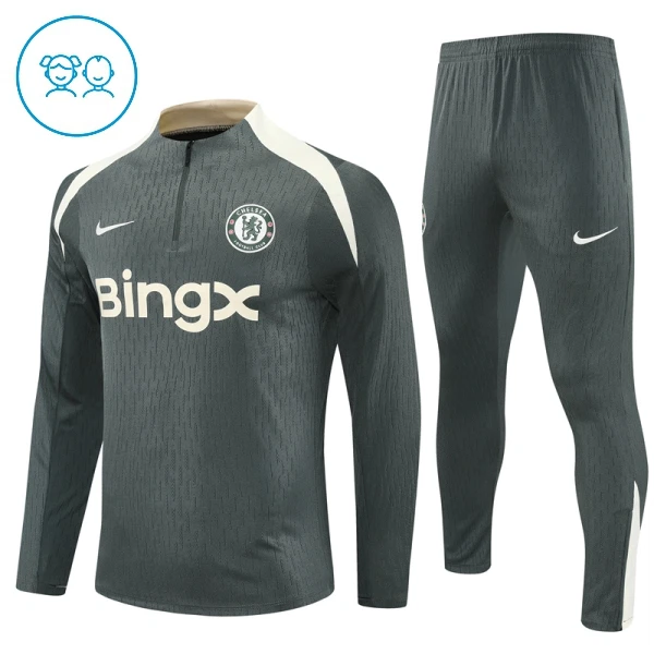 Chelsea Trainingssweaterset Kinderen 25/26 Grijs Chelsea Trainingssweaterset Kinderen 25/26 Grijs