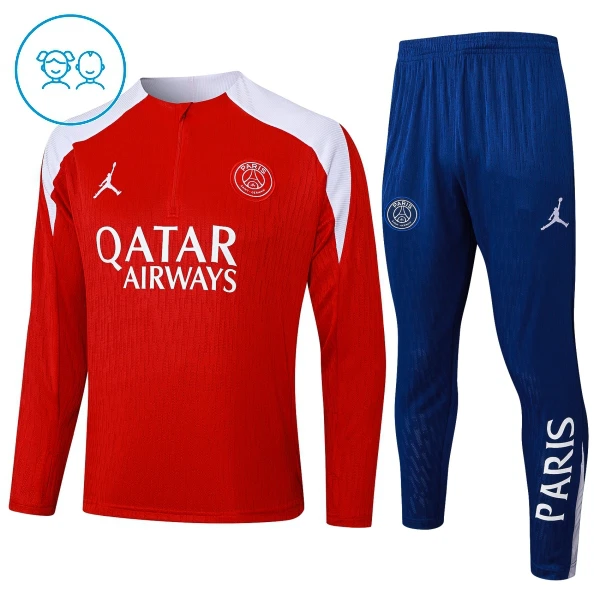 Paris Saint-Germain Trainingssweaterset Kinderen 25/26 Rood Paris Saint-Germain Trainingssweaterset Kinderen 25/26 Rood