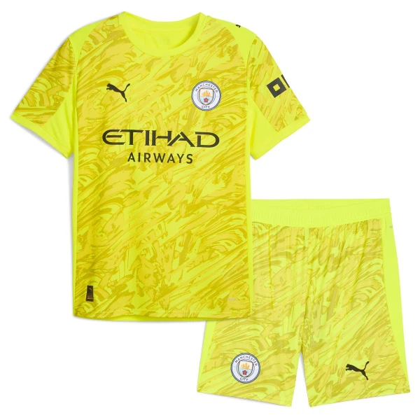 Manchester City Doelman Tenue Kinderen 25/26 Geel Manchester City Doelman Tenue Kinderen 25/26 Geel
