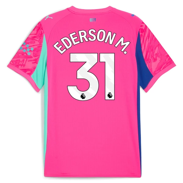 Manchester City Ederson Moraes M. 31 Doelman Shirt 25/26 Roze Manchester City Ederson Moraes M. 31 Doelman Shirt 25/26 Roze