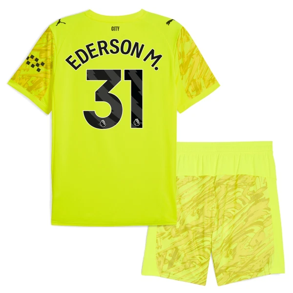 Manchester City Ederson Moraes M. 31 Doelman Tenue Kinderen 25/26 Geel Manchester City Ederson Moraes M. 31 Doelman Tenue Kinderen 25/26 Geel