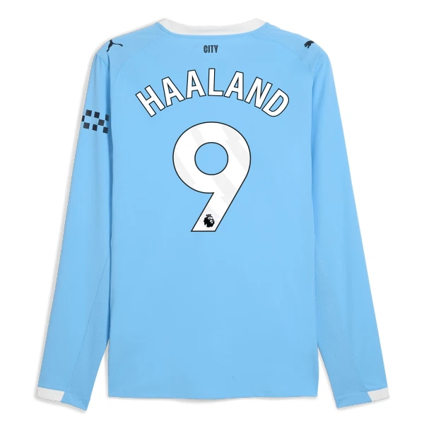 Manchester City Erling Haaland 9 Thuisshirt 25/26 Lange Mouwen Manchester City Erling Haaland 9 Thuisshirt 25/26 Lange Mouwen