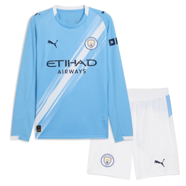 Manchester City Thuistenue Kinderen 25/26 Lange Mouwen Manchester City Thuistenue Kinderen 25/26 Lange Mouwen