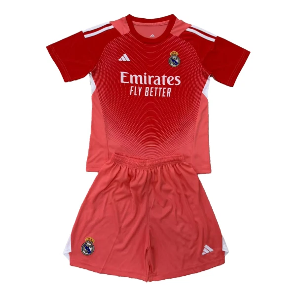Real Madrid Doelman Tenue Kinderen 25/26 Rood Real Madrid Doelman Tenue Kinderen 25/26 Rood