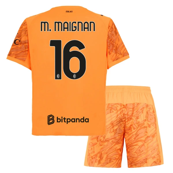AC Milan M. Maignan 16 Doelman Tenue Kinderen 25/26 Oranje AC Milan M. Maignan 16 Doelman Tenue Kinderen 25/26 Oranje
