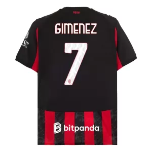 AC Milan Santiago Gimenez 7 Thuisshirt 25/26 AC Milan Santiago Gimenez 7 Thuisshirt 25/26