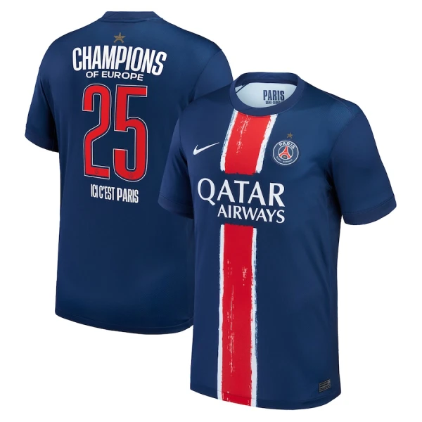 Paris Saint-Germain 1 Star Champions of Europe Thuisshirt 24/25 Paris Saint-Germain 1 Star Champions of Europe Thuisshirt 24/25