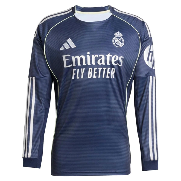 Real Madrid Uitshirt 25/26 Lange Mouwen Real Madrid Uitshirt 25/26 Lange Mouwen