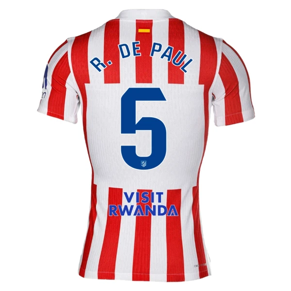 Atlético Madrid Rodrigo de Paul 5 Thuisshirt 25/26 Atlético Madrid Rodrigo de Paul 5 Thuisshirt 25/26