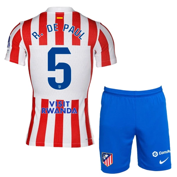 Atlético Madrid Rodrigo de Paul 5 Thuistenue Kinderen 25/26 Atlético Madrid Rodrigo de Paul 5 Thuistenue Kinderen 25/26