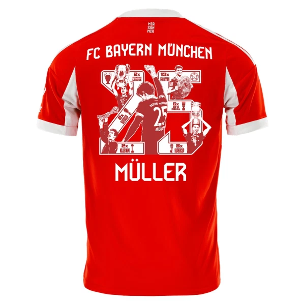FC Bayern München Thomas Müller 25 Thuisshirt 25/26 Speciaal FC Bayern München Thomas Müller 25 Thuisshirt 25/26 Speciaal