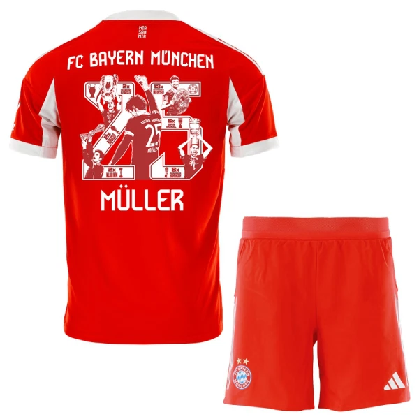 FC Bayern München Thomas Müller 25 Thuistenue Kinderen 25/26 Speciaal FC Bayern München Thomas Müller 25 Thuistenue Kinderen 25/26 Speciaal