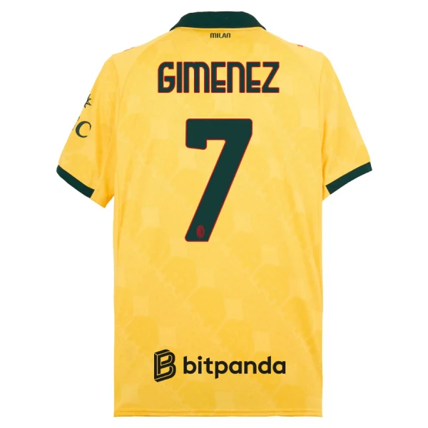 AC Milan Santiago Gimenez 7 Derde Shirt 25/26