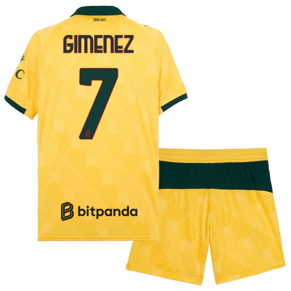 AC Milan Santiago Gimenez 7 Derde Tenue Kinderen 25/26