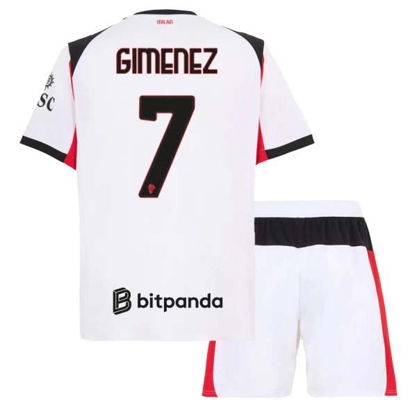 AC Milan Santiago Gimenez 7 Uittenue Kinderen 25/26 AC Milan Santiago Gimenez 7 Uittenue Kinderen 25/26