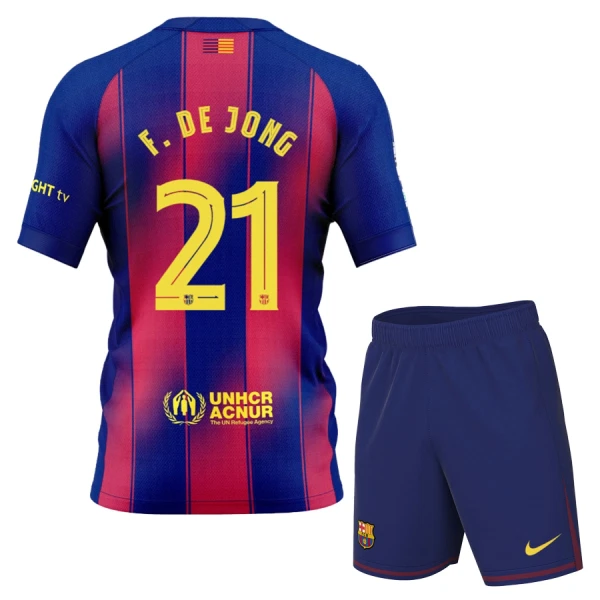 FC Barcelona Frenkie de Jong 21 Thuistenue Kinderen 25/26