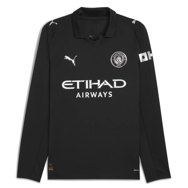Manchester City Uitshirt 25/26 Lange Mouwen Manchester City Uitshirt 25/26 Lange Mouwen