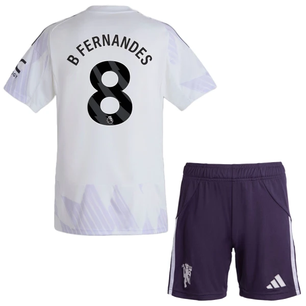 Manchester United Bruno Fernandes 8 Uittenue Kinderen 25/26 Manchester United Bruno Fernandes 8 Uittenue Kinderen 25/26