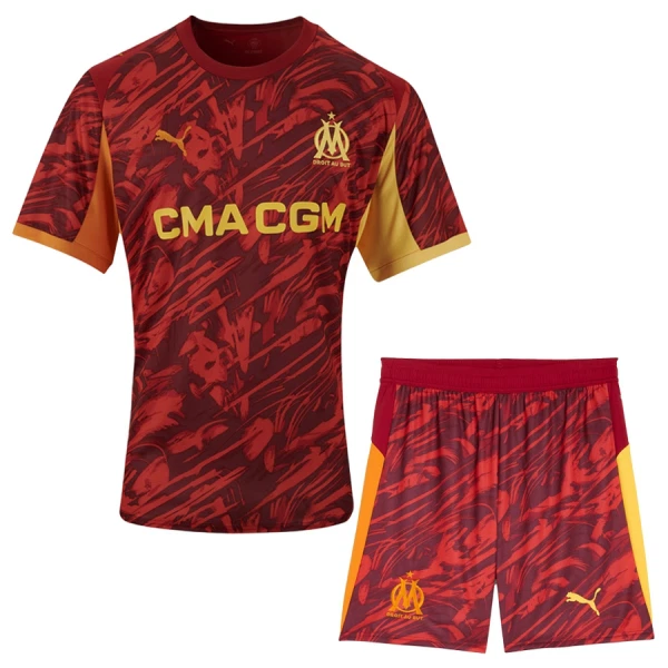 Olympique de Marseille Doelman Tenue Kinderen 25/26 Rood Olympique de Marseille Doelman Tenue Kinderen 25/26 Rood